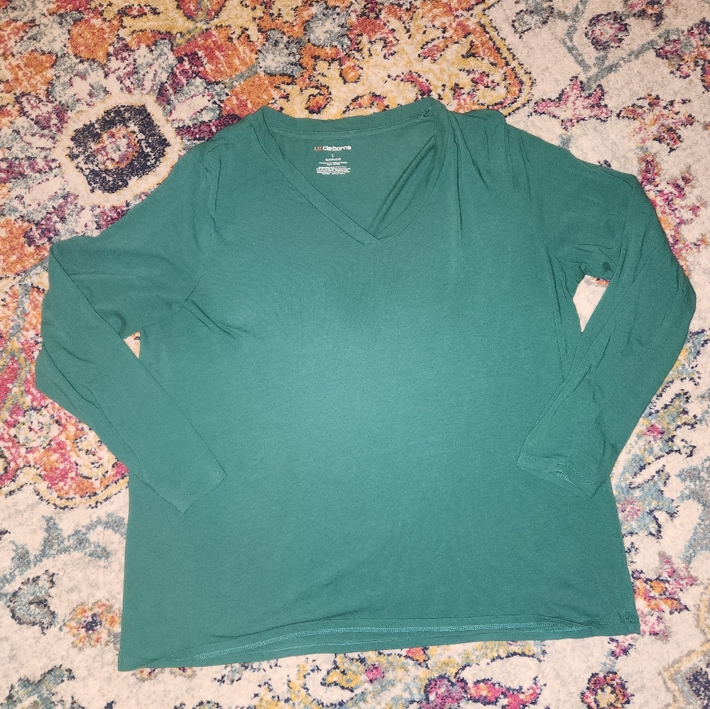 Liz Claiborne Green & Plaid Sleepwear Set - Picture 4 of 9